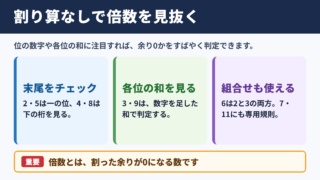 倍数判定法の意味と一覧