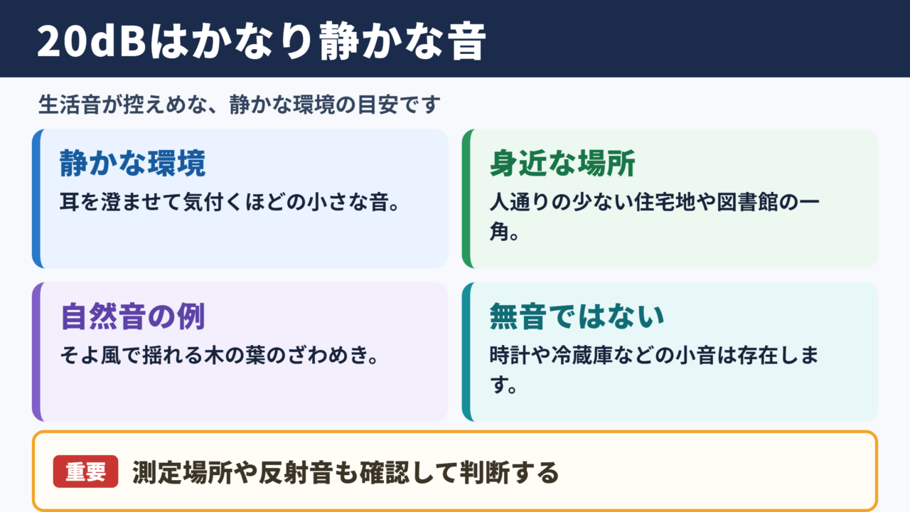 20デシベルの音の大きさ