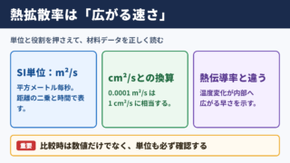 熱拡散率の単位と基本的な意味