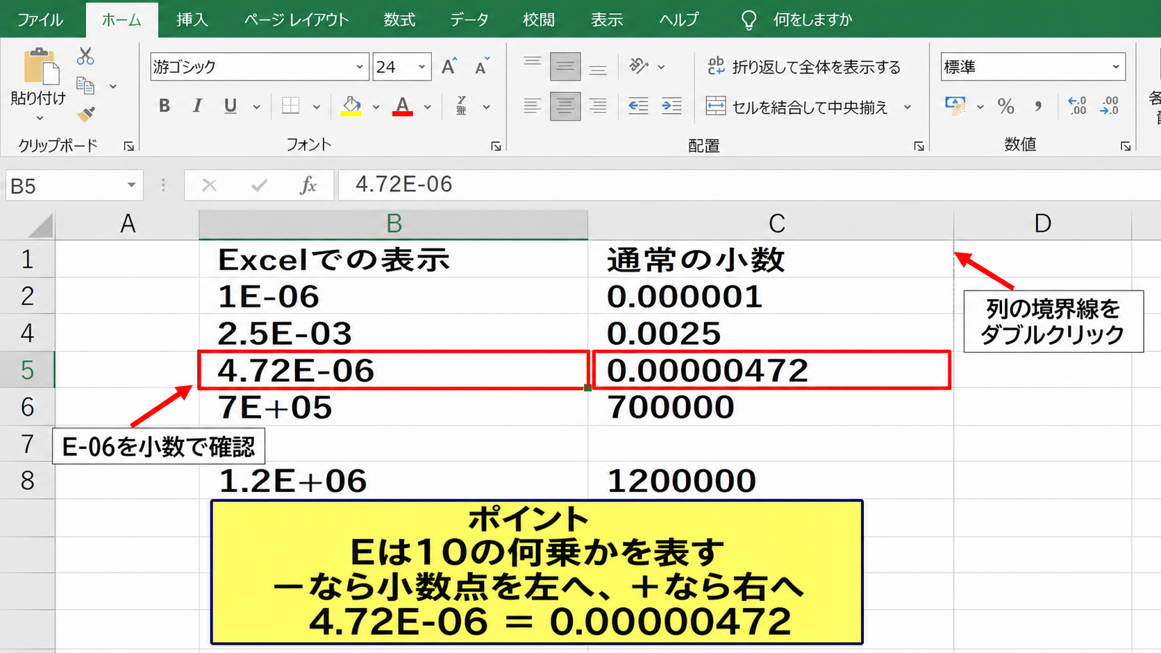 E-06の意味と指数表示の読み方
