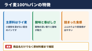 ライ麦100パーセントパンの特徴
