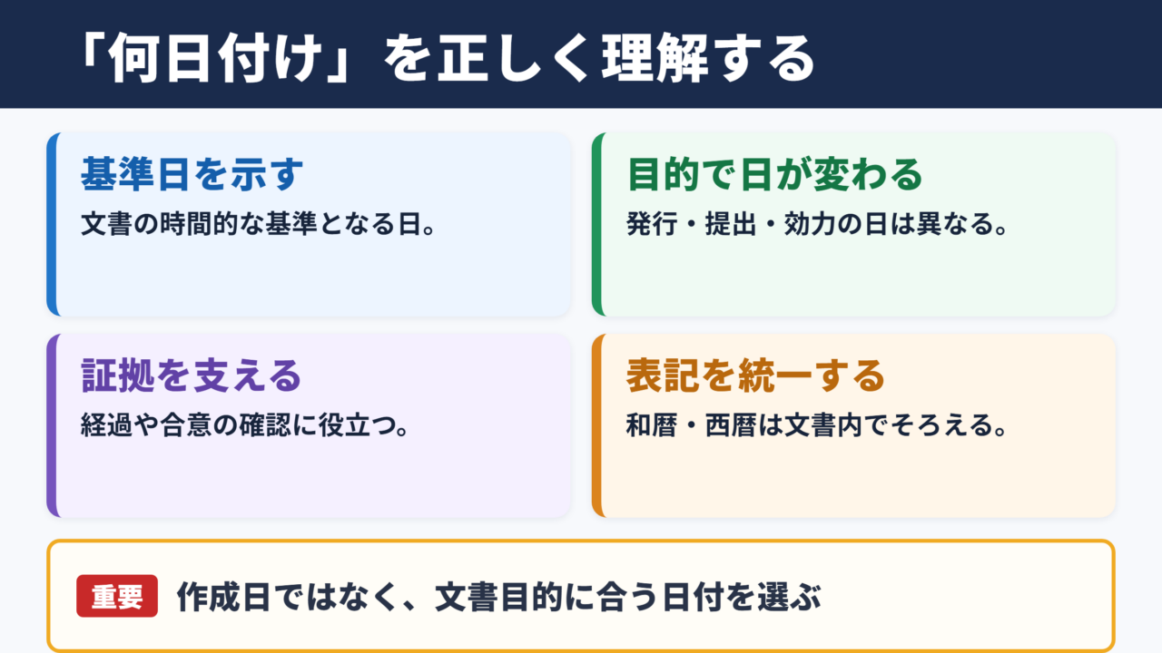 何日付けの意味と基本ルール