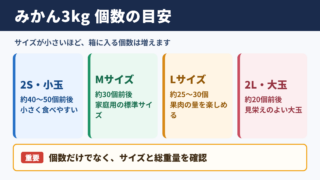 みかん3キロの個数目安