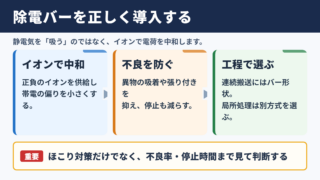 除電バーの役割と導入判断