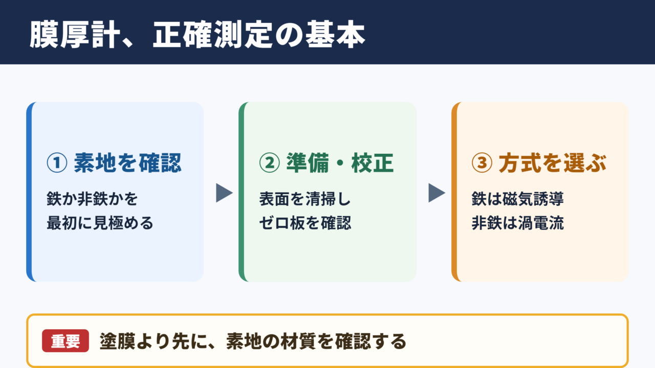 膜厚計の基本的な使い方