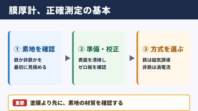 膜厚計の基本的な使い方