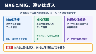 MAG溶接とMIG溶接の基本的な違い
